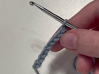 crocheting into chain step 1