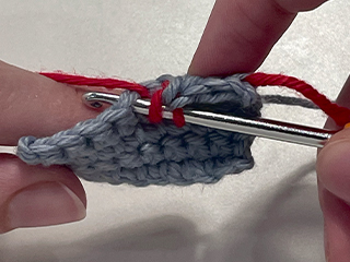 half double crochet step 2