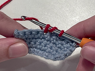 half double crochet step 5