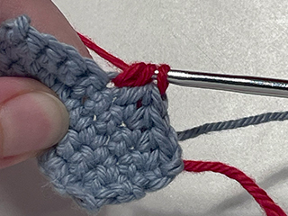 half double crochet step 6