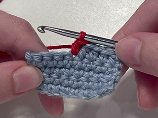 half double crochet step 7
