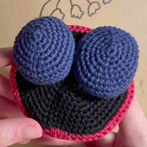 shoes sewn to body