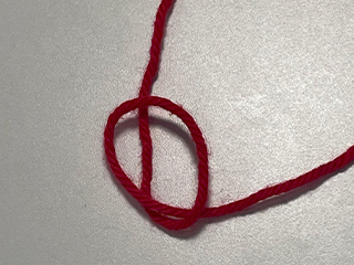 slip knot step 2